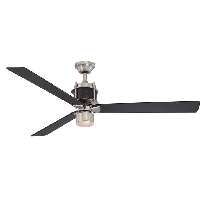 Savoy House Muir 56" 3-Blade Ceiling Fan in Satin Nickel & Black Savoy House Muir 56" 3-Blade Ceiling Fan in Satin Nickel & Black