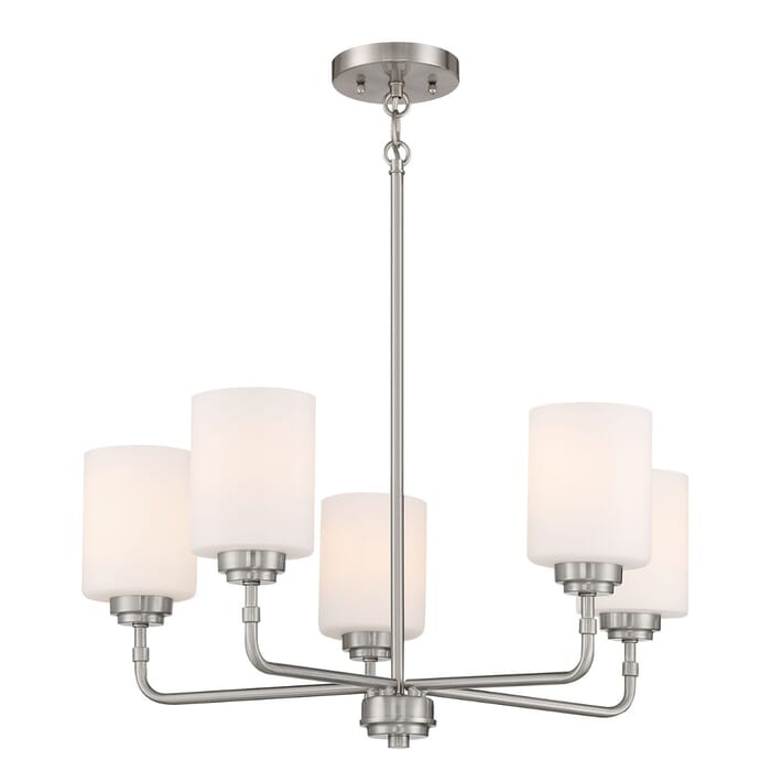 Craftmade Stowe 5-Light Chandelier in Brushed Polished Nickel Craftmade Stowe 5-Light Chandelier in Brushed Polished Nickel