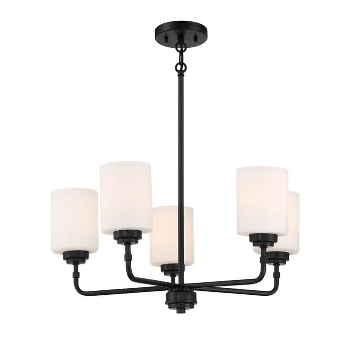 Craftmade Stowe 5-Light Chandelier in Flat Black Craftmade Stowe 5-Light Chandelier in Flat Black