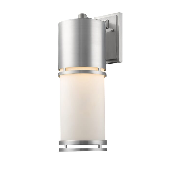 Z-Lite Luminata 1-Light Outdoor Wall Sconce In Brushed Aluminum Z-Lite Luminata 1-Light Outdoor Wall Sconce In Brushed Aluminum