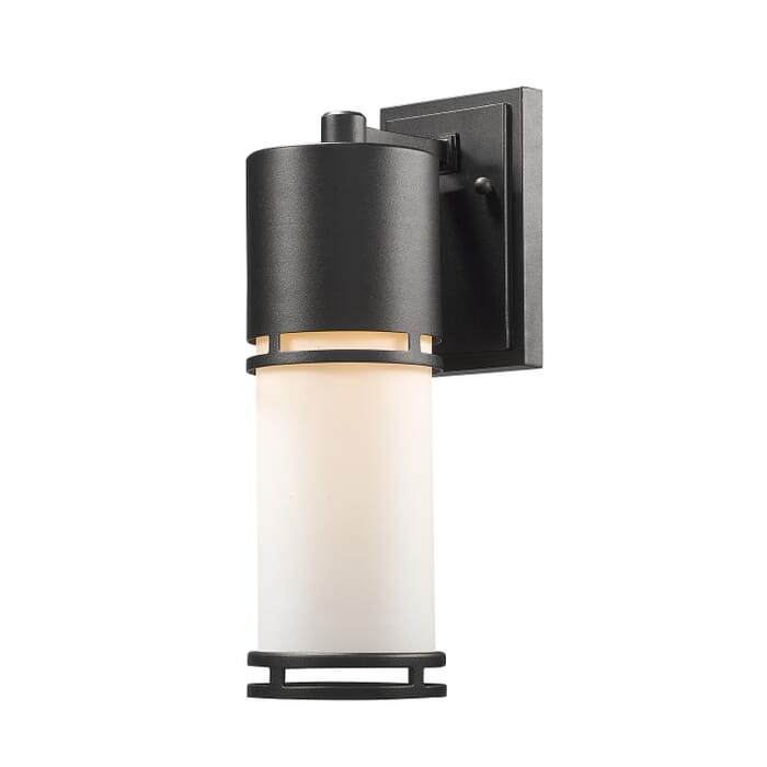 Z-Lite Luminata 1-Light Outdoor Wall Sconce In Black Z-Lite Luminata 1-Light Outdoor Wall Sconce In Black