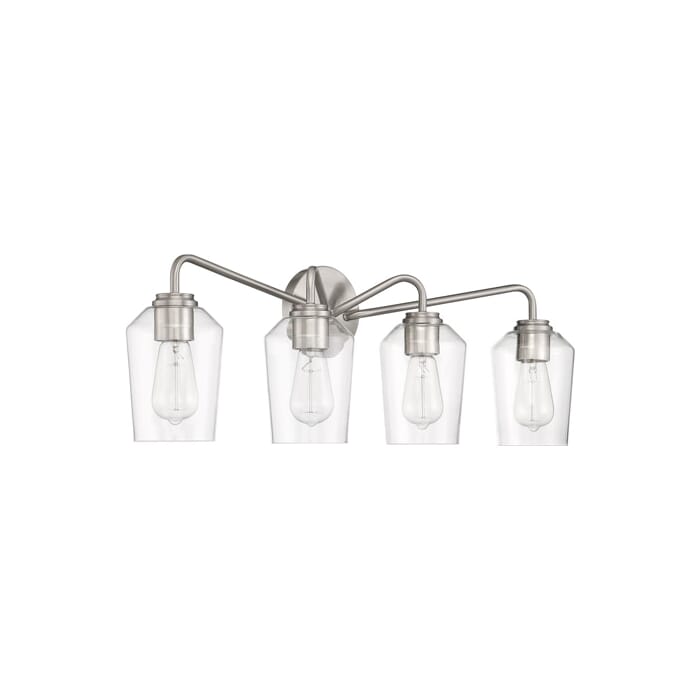 Craftmade Shayna 4-Light Bathroom Vanity Light in Brushed Polished Nickel Craftmade Shayna 4-Light Bathroom Vanity Light in Brushed Polished Nickel