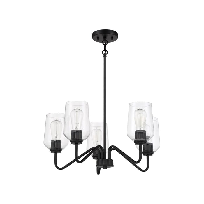 Craftmade Shayna 5-Light Chandelier in Flat Black Craftmade Shayna 5-Light Chandelier in Flat Black