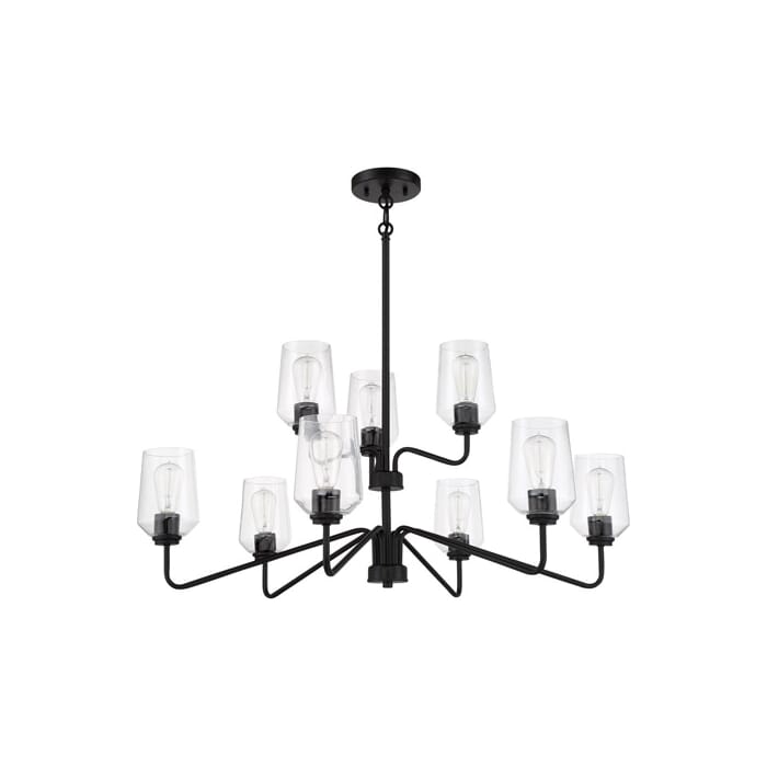 Craftmade Shayna 9-Light Chandelier in Flat Black Craftmade Shayna 9-Light Chandelier in Flat Black