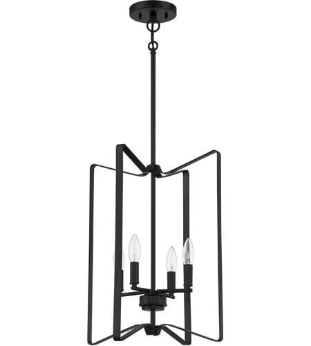 Shayna 4-Light Foyer Light in Flat Black