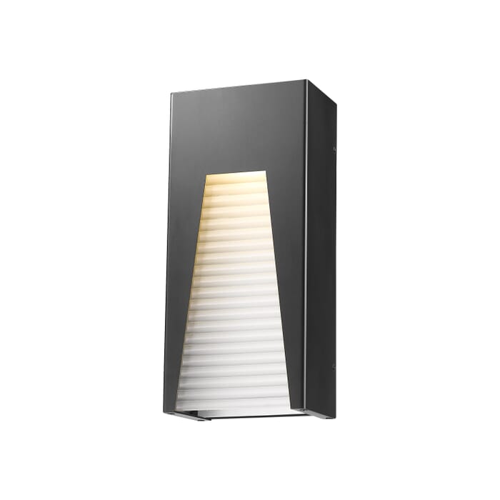 Z-Lite Millenial 1-Light Outdoor Wall Sconce In Black Silver Z-Lite Millenial 1-Light Outdoor Wall Sconce In Black Silver