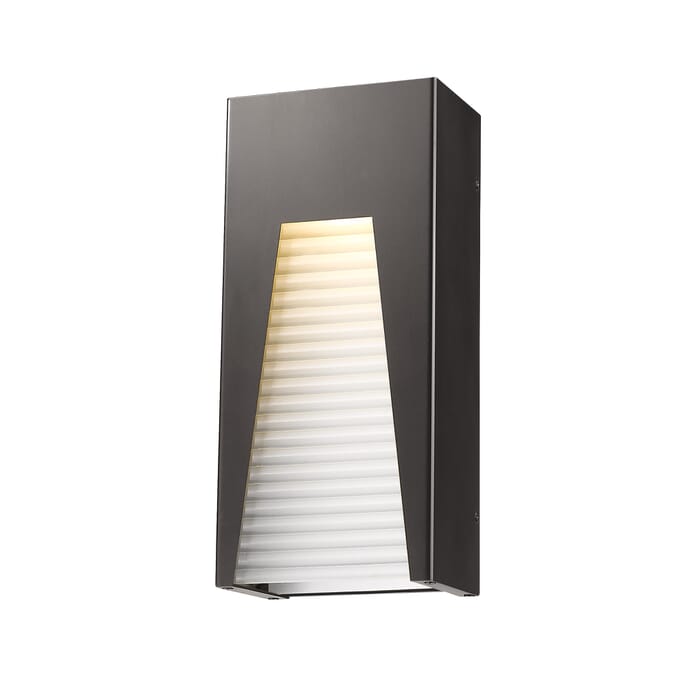 Z-Lite Millenial 1-Light Outdoor Wall Sconce In Bronze Silver Z-Lite Millenial 1-Light Outdoor Wall Sconce In Bronze Silver