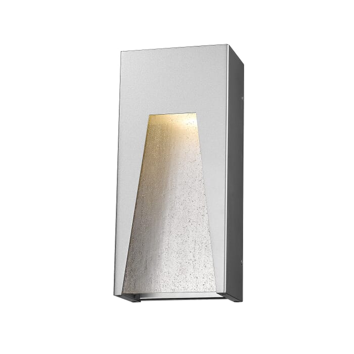 Z-Lite Millenial 1-Light Outdoor Wall Sconce In Silver Z-Lite Millenial 1-Light Outdoor Wall Sconce In Silver