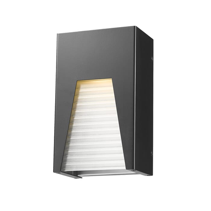 Z-Lite Millenial 1-Light Outdoor Wall Sconce In Black Silver Z-Lite Millenial 1-Light Outdoor Wall Sconce In Black Silver