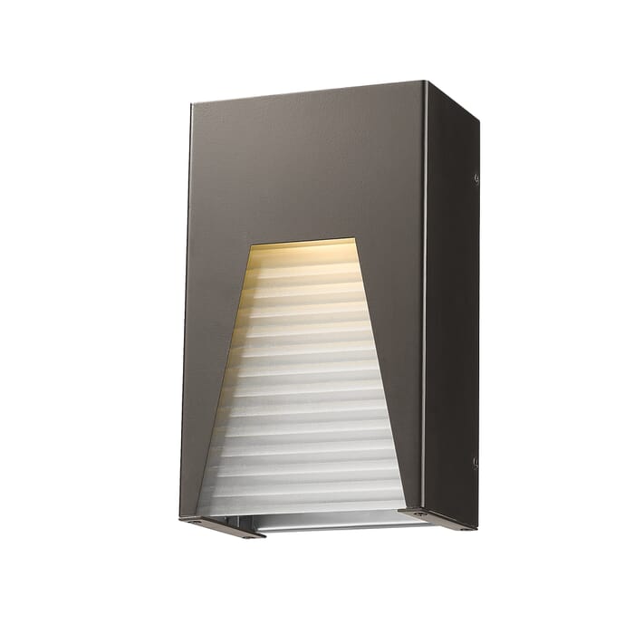 Z-Lite Millenial 1-Light Outdoor Wall Sconce In Bronze Silver Z-Lite Millenial 1-Light Outdoor Wall Sconce In Bronze Silver