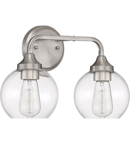 Craftmade Glenda 2-Light Bathroom Vanity Light in Brushed Polished Nickel