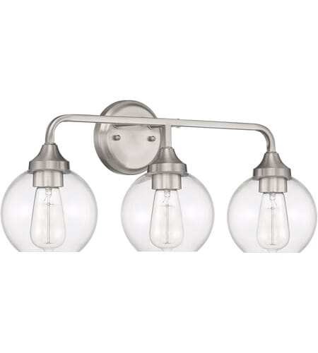 Craftmade Glenda 3-Light Bathroom Vanity Light in Brushed Polished Nickel