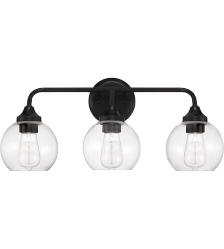 Craftmade Glenda 3-Light Bathroom Vanity Light in Flat Black