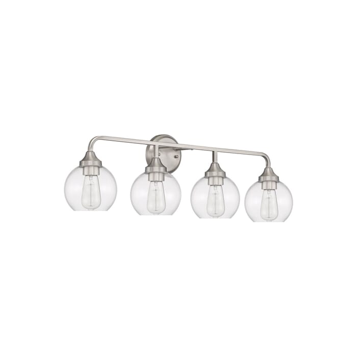 Craftmade Glenda 4-Light Bathroom Vanity Light in Brushed Polished Nickel Craftmade Glenda 4-Light Bathroom Vanity Light in Brushed Polished Nickel