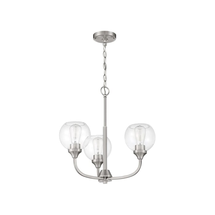 Craftmade Glenda 3-Light Chandelier in Brushed Polished Nickel Craftmade Glenda 3-Light Chandelier in Brushed Polished Nickel