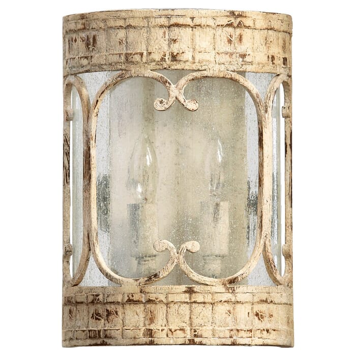 Quorum Florence 2-Light 11" Wall Sconce in Persian White Quorum Florence 2-Light 11" Wall Sconce in Persian White