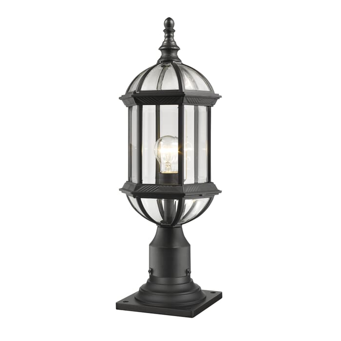 Z-Lite Annex 1-Light Outdoor Pier Mounted Fixture Light In Black Z-Lite Annex 1-Light Outdoor Pier Mounted Fixture Light In Black