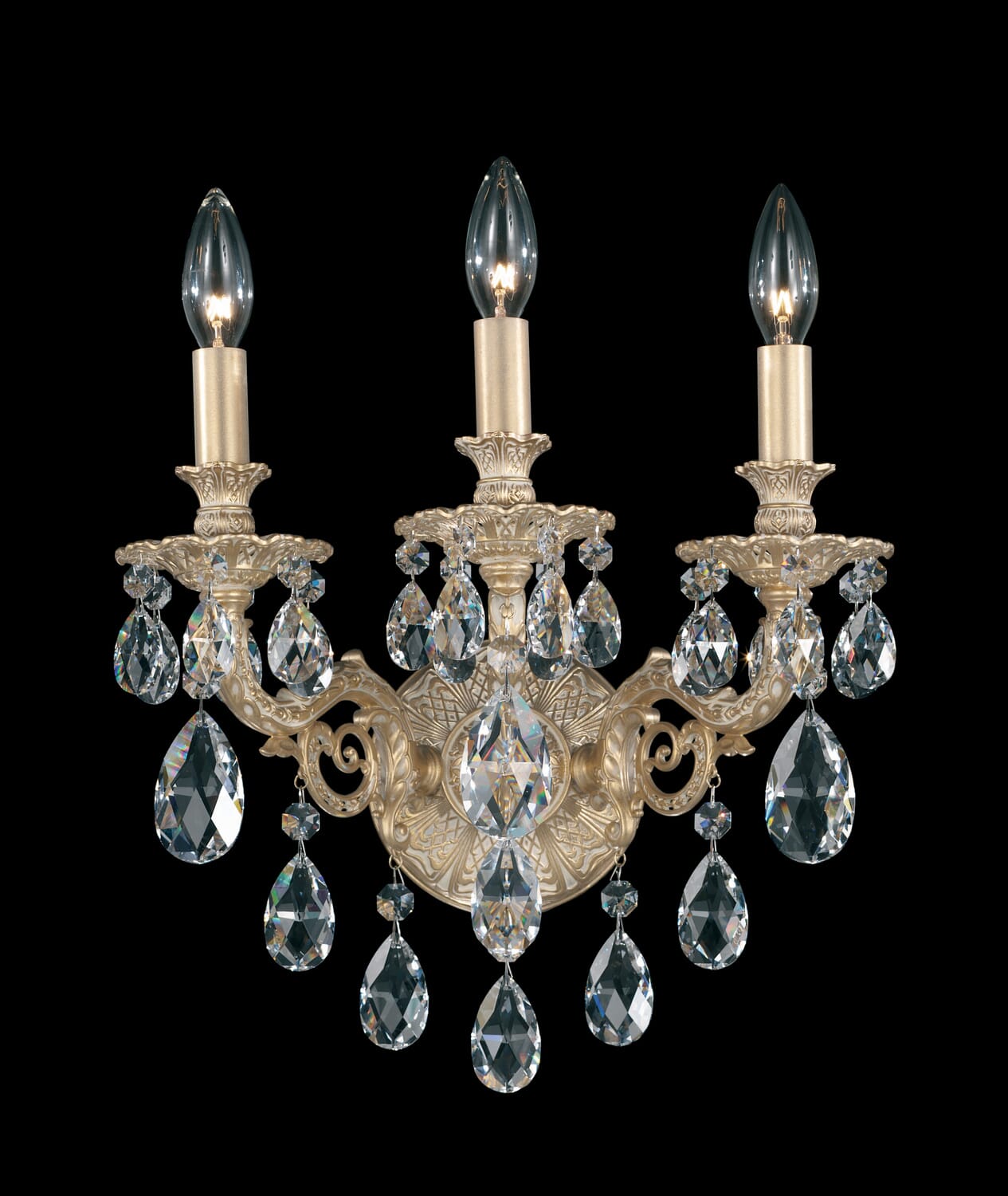 Milano 3-Light Wall Sconce in Parchment Gold
