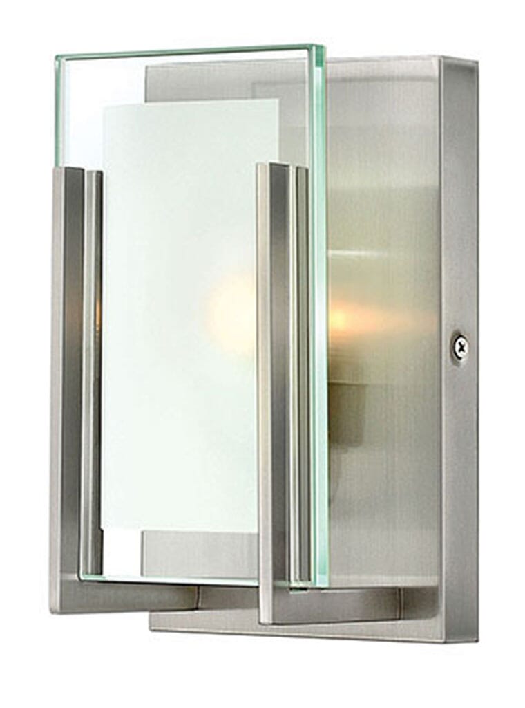 Brushed Nickel One Light Bath Sconce from the Latitude Collection