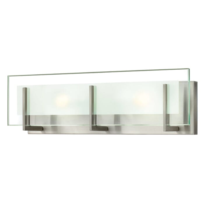 Hinkley Latitude Bathroom Vanity Light in Brushed Nickel Hinkley Latitude Bathroom Vanity Light in Brushed Nickel