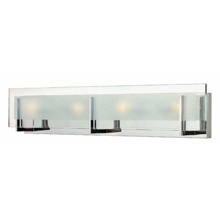 Hinkley Latitude Minimalist Bathroom Vanity Light in Chrome Hinkley Latitude Minimalist Bathroom Vanity Light in Chrome