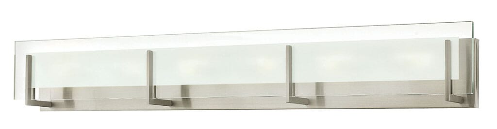 Brushed Nickel Six Light Bath from the Latitude Collection