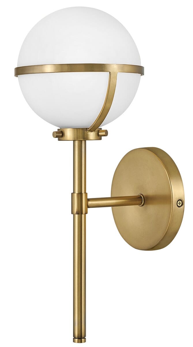 Photos - Chandelier / Lamp Hinkley Hollis Wall Sconce in Heritage Brass - 5660HB-LL 5660HB-LL
