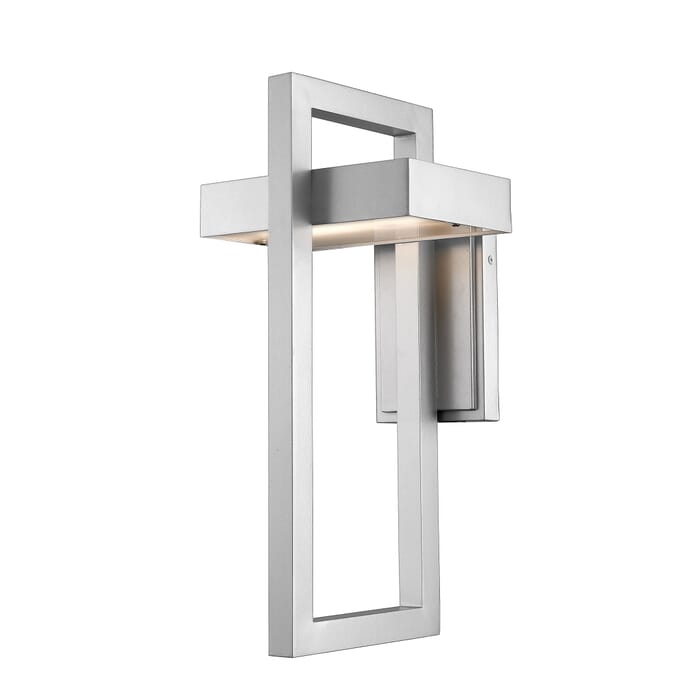 Z-Lite Luttrel 1-Light Outdoor Wall Sconce In Silver Z-Lite Luttrel 1-Light Outdoor Wall Sconce In Silver