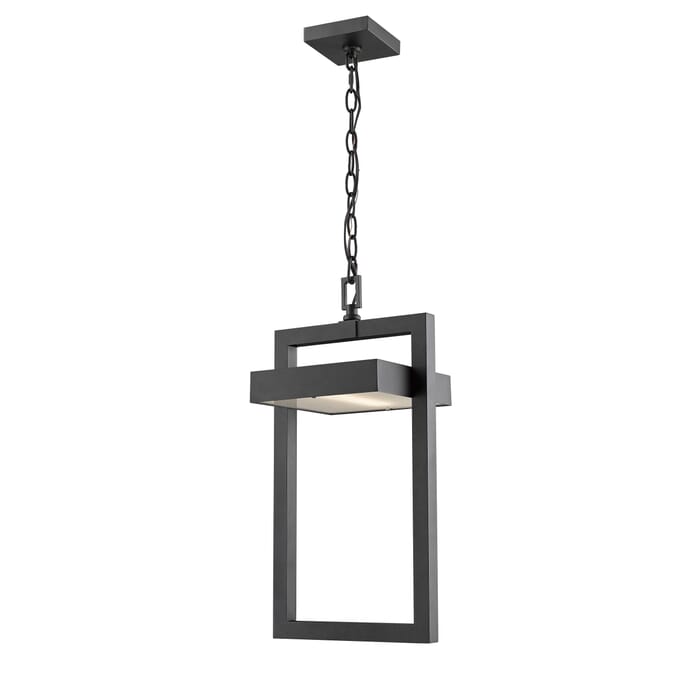 Z-Lite Luttrel 1-Light Outdoor Chain Mount Ceiling Fixture Light In Black Z-Lite Luttrel 1-Light Outdoor Chain Mount Ceiling Fixture Light In Black