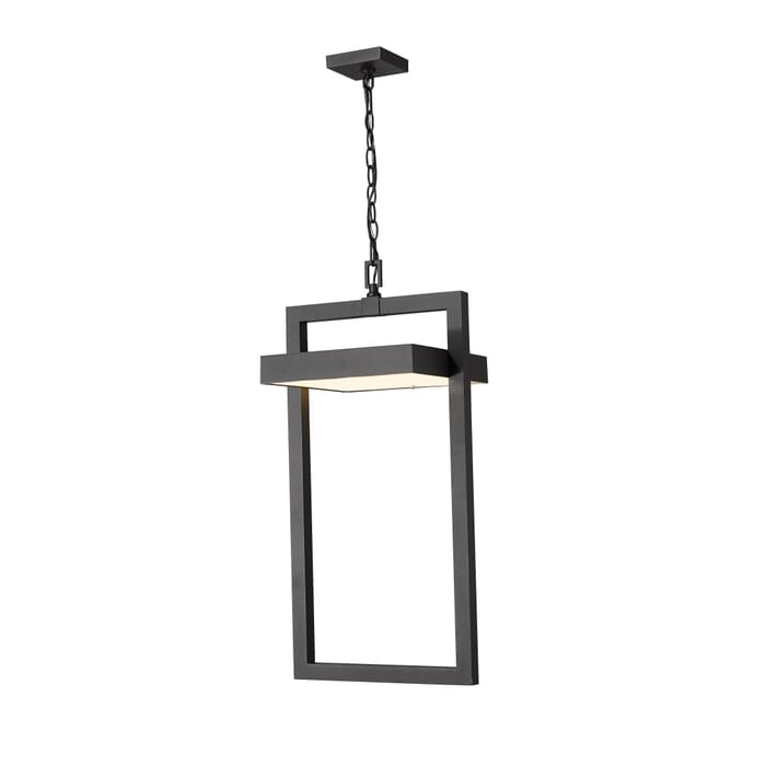 Z-Lite Luttrel 1-Light Outdoor Chain Mount Ceiling Fixture Light In Black Z-Lite Luttrel 1-Light Outdoor Chain Mount Ceiling Fixture Light In Black