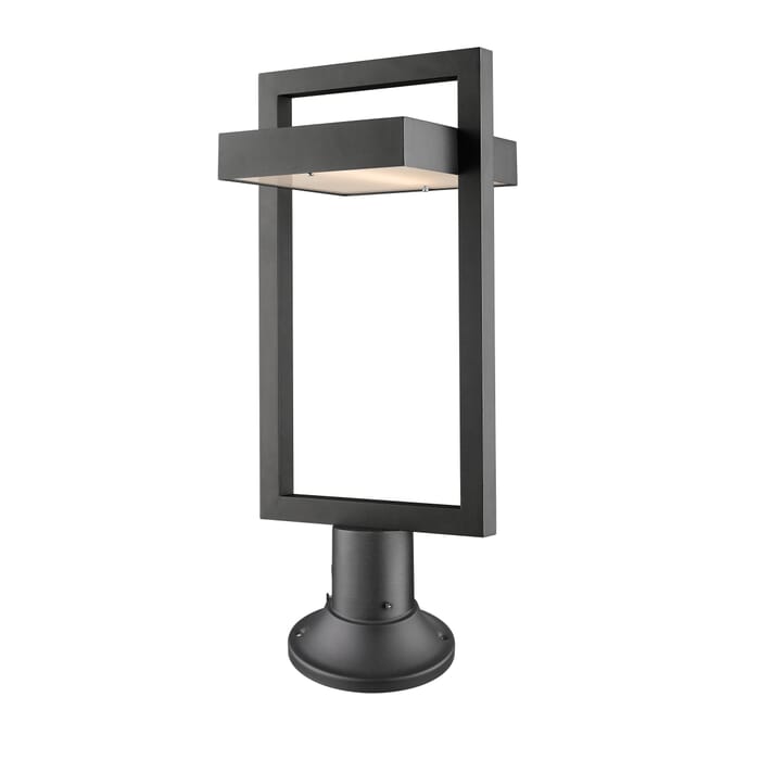Z-Lite Luttrel 1-Light Outdoor Pier Mounted Fixture Light In Black Z-Lite Luttrel 1-Light Outdoor Pier Mounted Fixture Light In Black