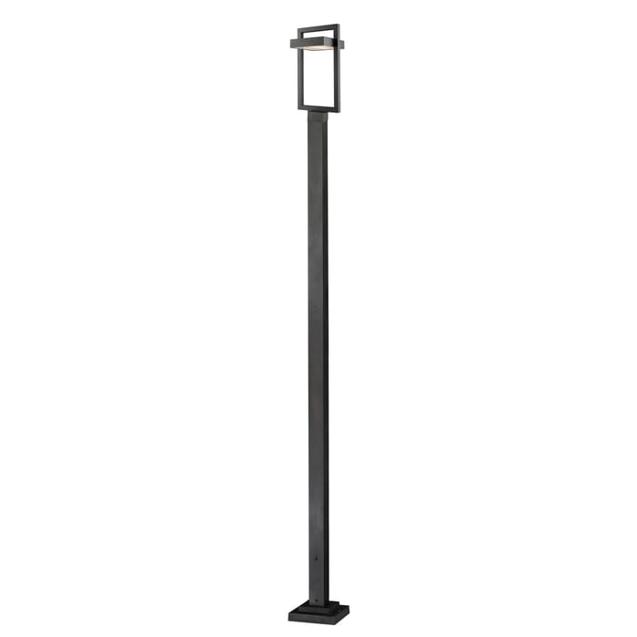 Z-Lite Luttrel 1-Light Outdoor Post Mounted Fixture Light In Black Z-Lite Luttrel 1-Light Outdoor Post Mounted Fixture Light In Black