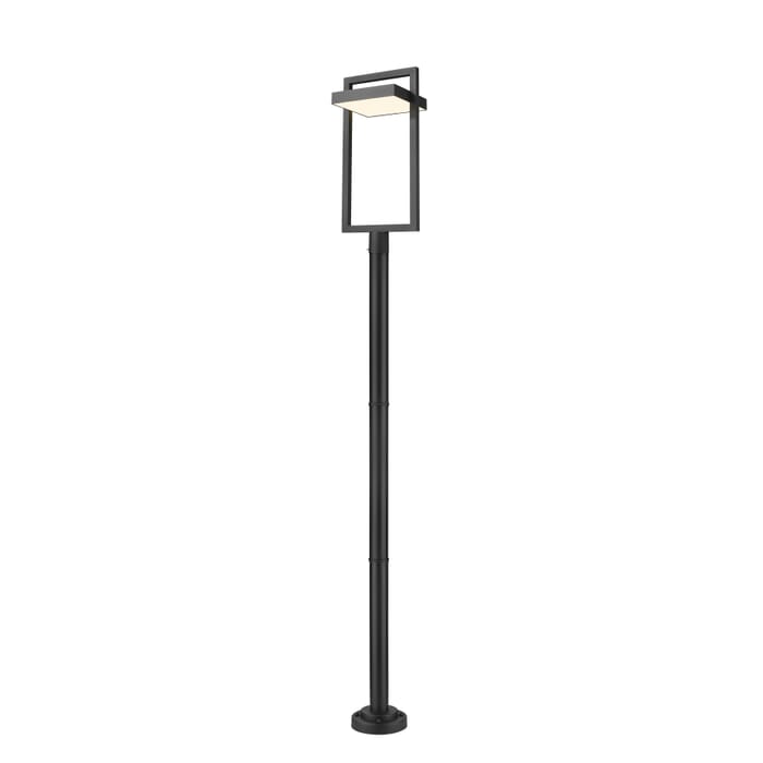 Z-Lite Luttrel 1-Light Outdoor Post Mounted Fixture Light In Black Z-Lite Luttrel 1-Light Outdoor Post Mounted Fixture Light In Black
