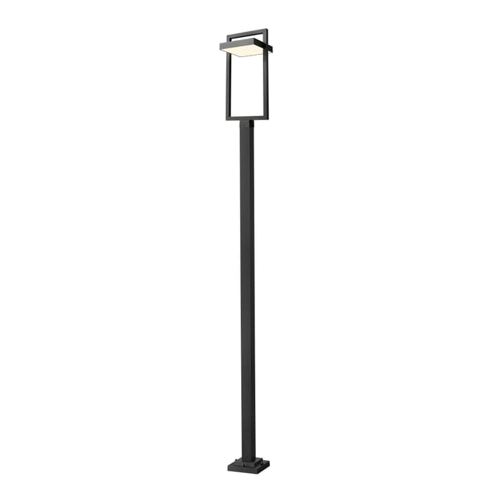 Z-Lite Luttrel 1-Light Outdoor Post Mounted Fixture Light In Black Z-Lite Luttrel 1-Light Outdoor Post Mounted Fixture Light In Black