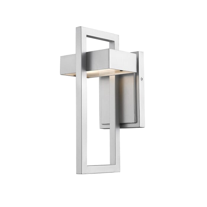 Z-Lite Luttrel 1-Light Outdoor Wall Sconce In Silver Z-Lite Luttrel 1-Light Outdoor Wall Sconce In Silver