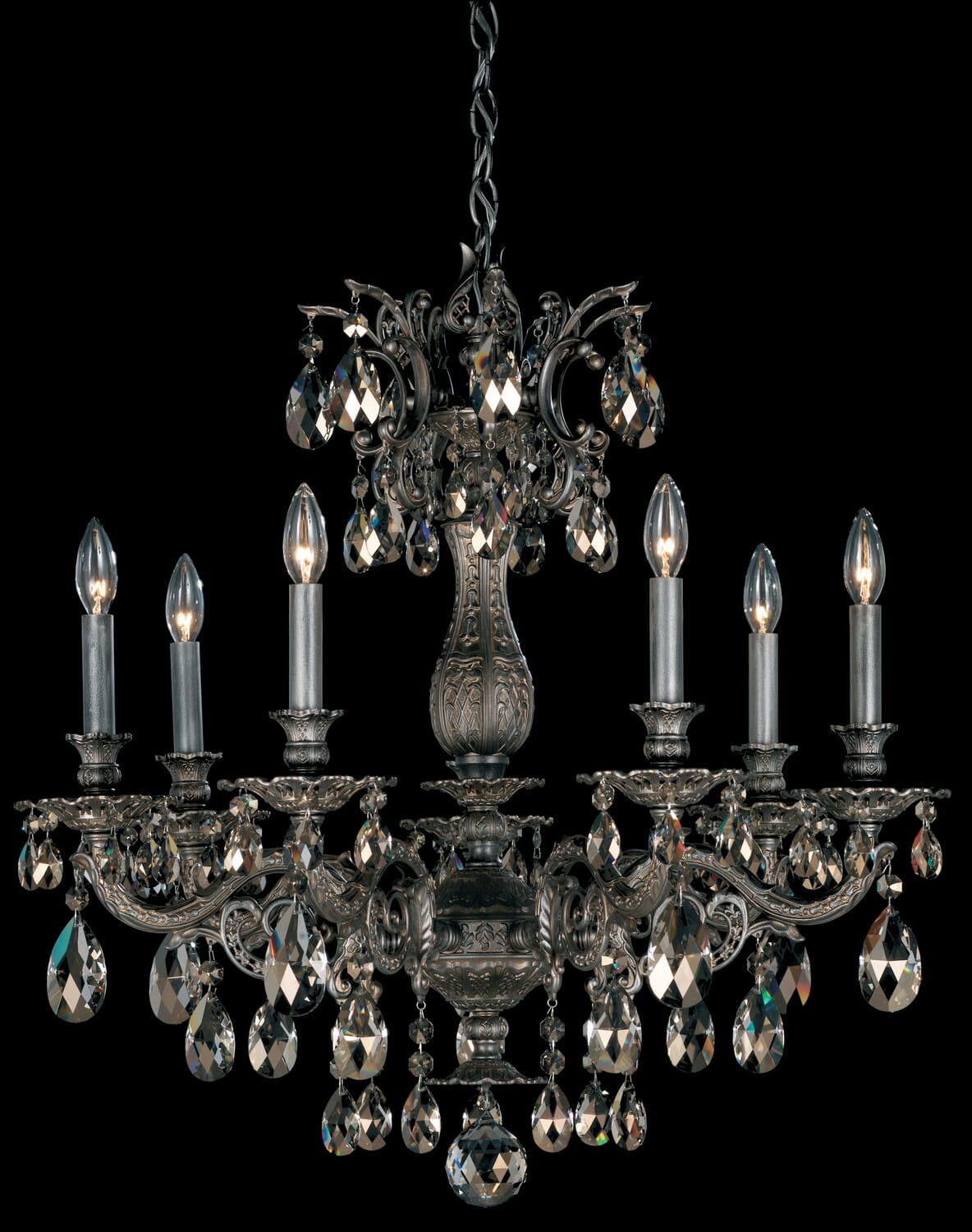 Milano 7-Light Chandelier in Etruscan Gold