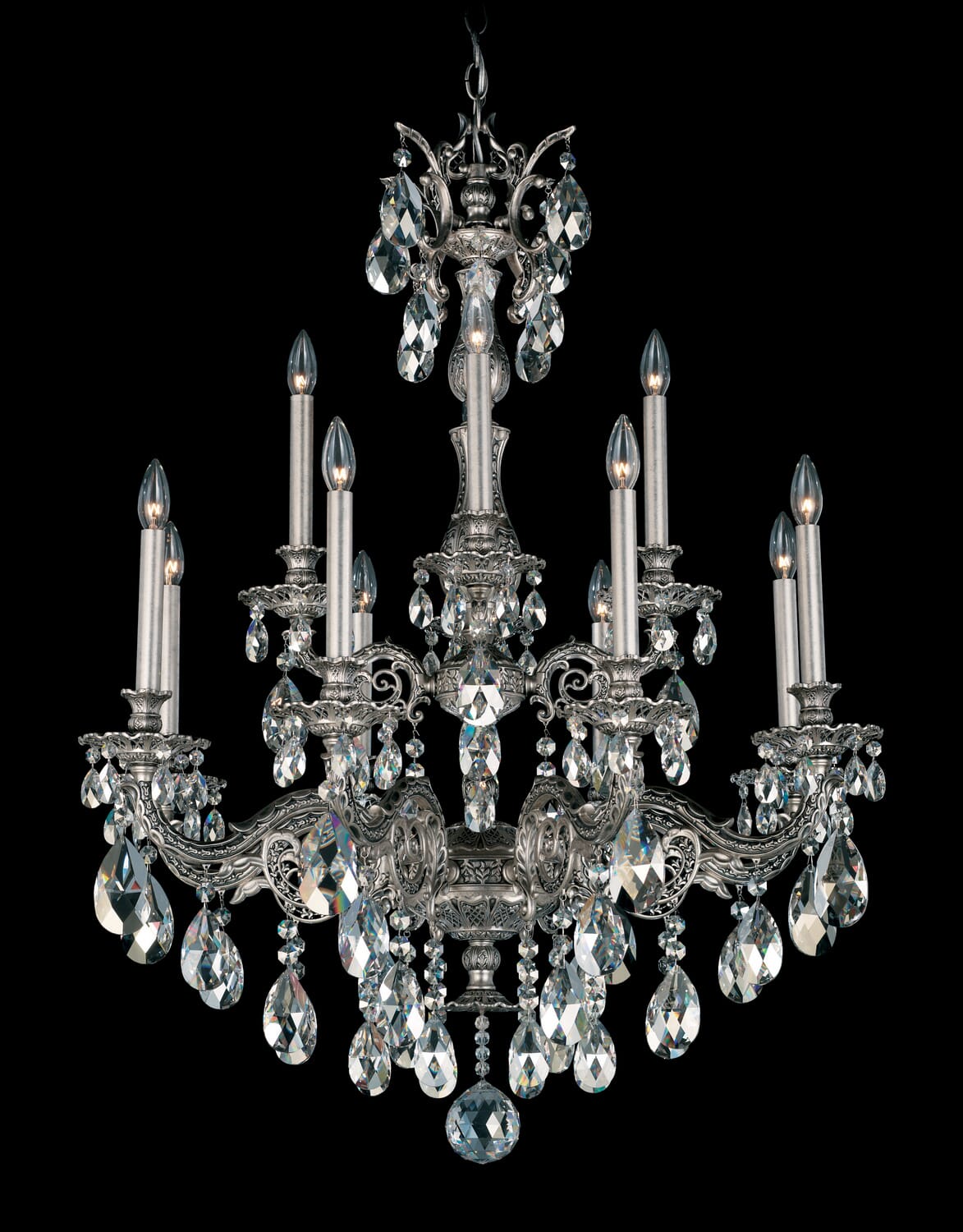 Milano 12-Light Chandelier in Etruscan Gold
