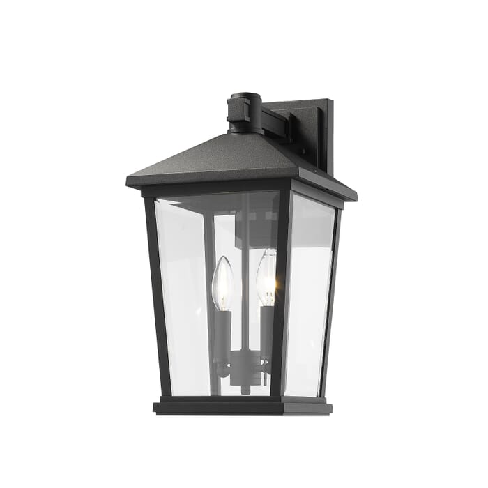 Z-Lite Beacon 2-Light Outdoor Wall Sconce In Black Z-Lite Beacon 2-Light Outdoor Wall Sconce In Black