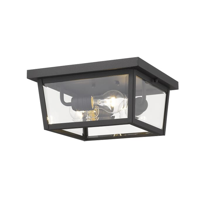 Z-Lite Beacon 3-Light Outdoor Flush Ceiling Mount Fixture Ceiling Light In Black Z-Lite Beacon 3-Light Outdoor Flush Ceiling Mount Fixture Ceiling Light In Black