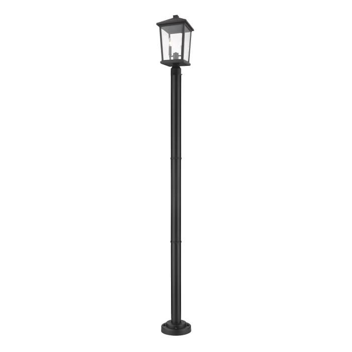 Z-Lite Beacon 2-Light Outdoor Post Mounted Fixture Light In Black Z-Lite Beacon 2-Light Outdoor Post Mounted Fixture Light In Black