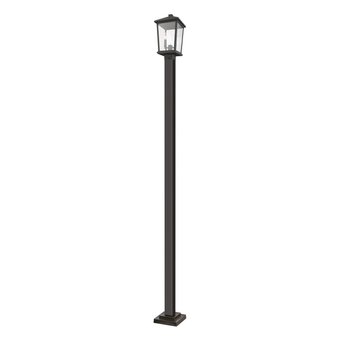 Z-Lite Beacon 2-Light Outdoor Post Mounted Fixture Light In Oil Rubbed Bronze Z-Lite Beacon 2-Light Outdoor Post Mounted Fixture Light In Oil Rubbed Bronze