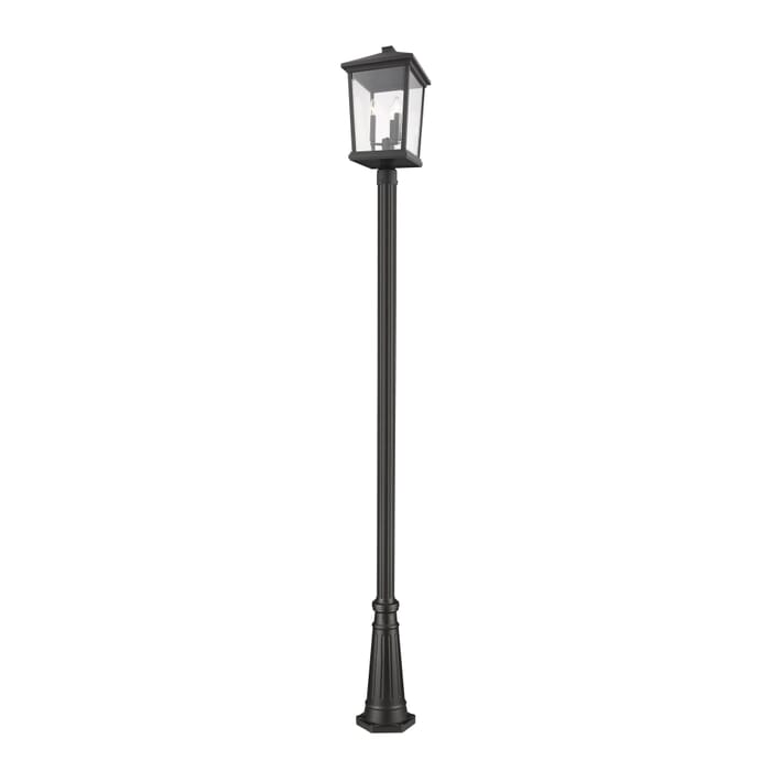 Z-Lite Beacon 3-Light Outdoor Post Mounted Fixture Light In Black Z-Lite Beacon 3-Light Outdoor Post Mounted Fixture Light In Black