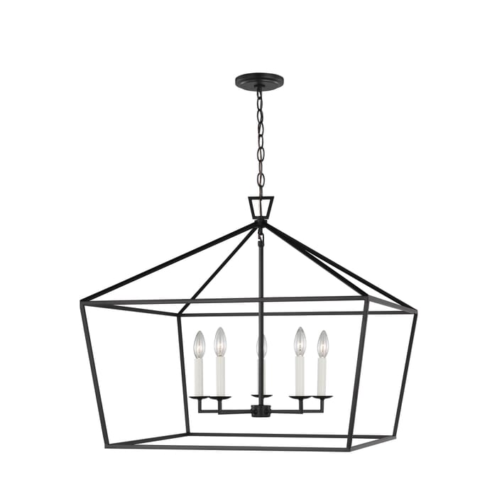 Sea Gull Dianna 5-Light LED Pendant Light in Midnight Black Sea Gull Dianna 5-Light LED Pendant Light in Midnight Black