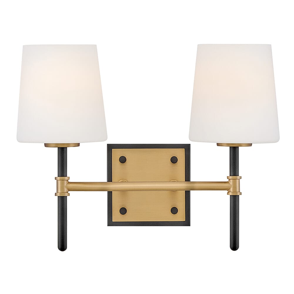 Black LED Bathroom Vanity Light from the Saunders Collection