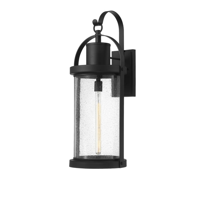 Z-Lite Roundhouse 1-Light Outdoor Wall Sconce In Black Z-Lite Roundhouse 1-Light Outdoor Wall Sconce In Black