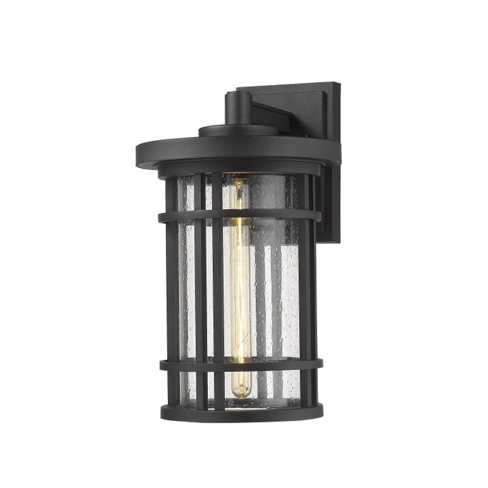 Z-Lite Jordan 1-Light Outdoor Wall Sconce In Black Z-Lite Jordan 1-Light Outdoor Wall Sconce In Black