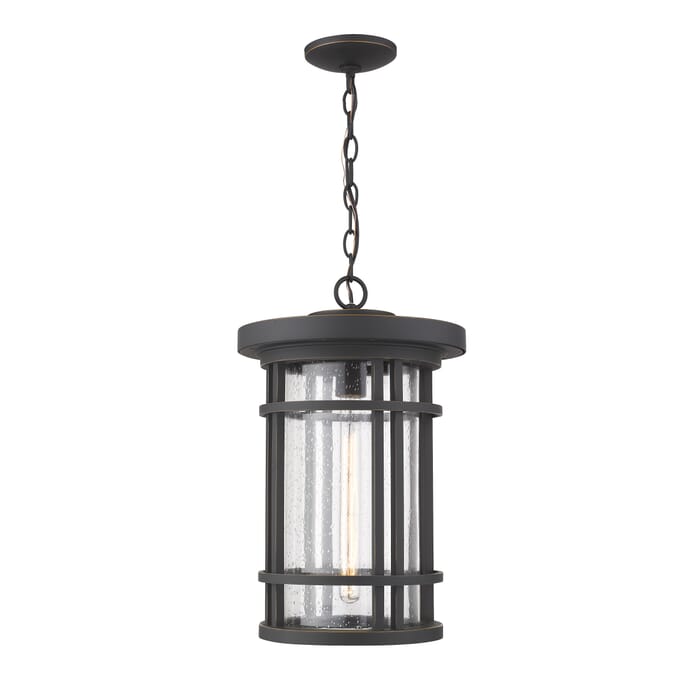 Z-Lite Jordan 1-Light Outdoor Chain Mount Ceiling Fixture Light In Oil Rubbed Bronze Z-Lite Jordan 1-Light Outdoor Chain Mount Ceiling Fixture Light In Oil Rubbed Bronze