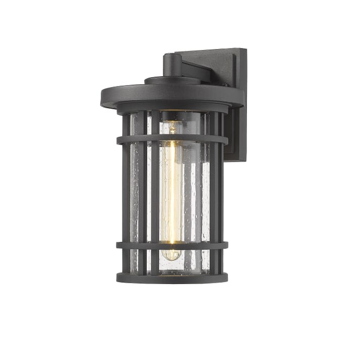 Z-Lite Jordan 1-Light Outdoor Wall Sconce In Black Z-Lite Jordan 1-Light Outdoor Wall Sconce In Black