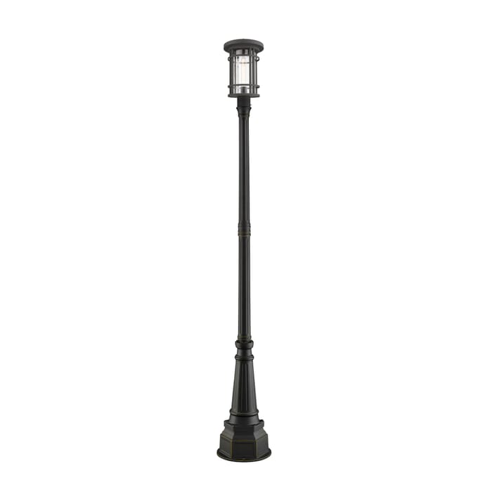 Z-Lite Jordan 1-Light Outdoor Post Mounted Fixture Light In Oil Rubbed Bronze Z-Lite Jordan 1-Light Outdoor Post Mounted Fixture Light In Oil Rubbed Bronze