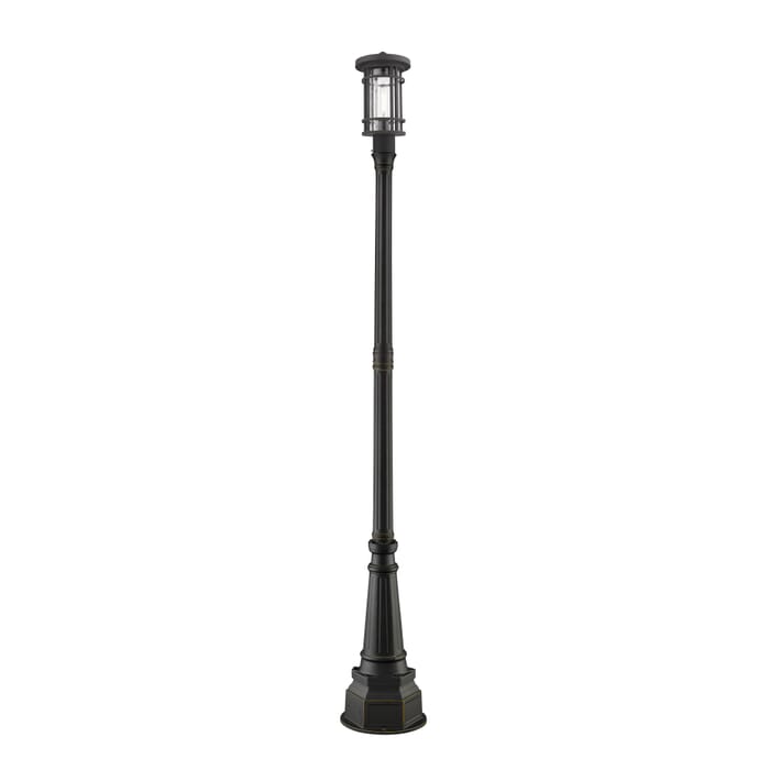 Z-Lite Jordan 1-Light Outdoor Post Mounted Fixture Light In Oil Rubbed Bronze Z-Lite Jordan 1-Light Outdoor Post Mounted Fixture Light In Oil Rubbed Bronze